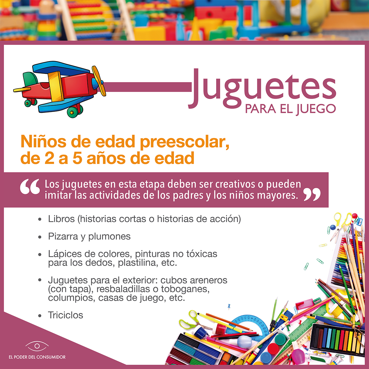 Guía de juguetes para niñxs de 2 a 5 años