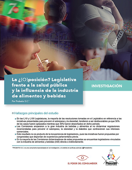 La ¿(o)posición? legislativa frente a la salud pública y la influencia de la industria de alimentos