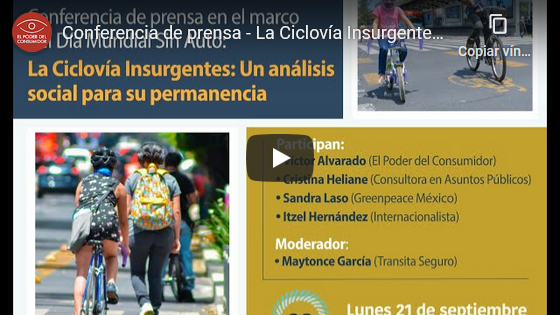 Conferencia de prensa – La Ciclovía Insurgentes: un análisis social para su permanencia