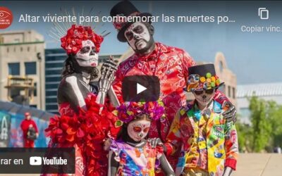 Altar viviente para conmemorar las muertes por diabetes en México
