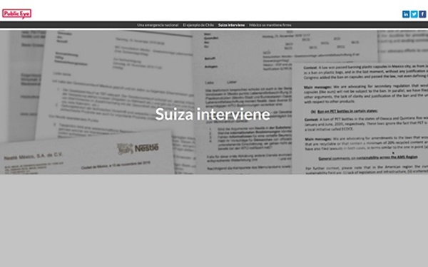 Investigación realizada por organización suiza revela cómo el gobierno suizo “bailó al son de Nestlé”, interfiriendo en el etiquetado de advertencia en México
