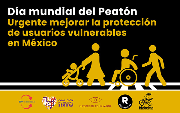 Alertan por alto porcentaje de muertes de peatones por siniestros de tránsito
