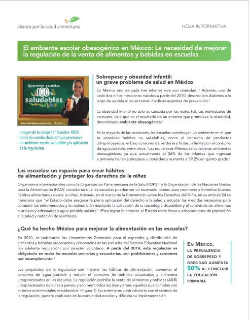 El ambiente escolar obesogénico en México: La necesidad de mejorar la regulación (…)