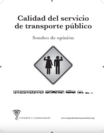 Calidad del servicio de transporte público. Sondeo 2009