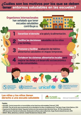 ¿Cuáles son los motivos por los que se deben tener entornos saludables en las escuelas? – Infografía